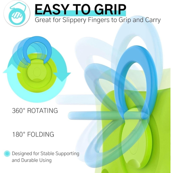 Pepkoo Tablet Case Green Blue Kids Stand Protective Cover for Amazon Fire 7 - Picture 6 of 8